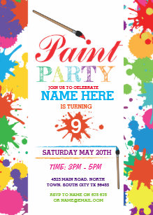 painting party invitations zazzle