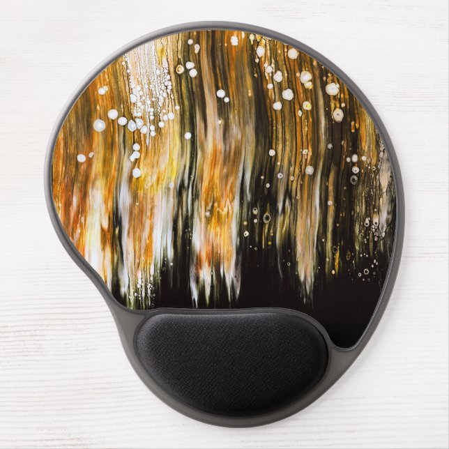 Paint Pour Cells Swipe Abstract Art Gel Mouse Pad (Front)