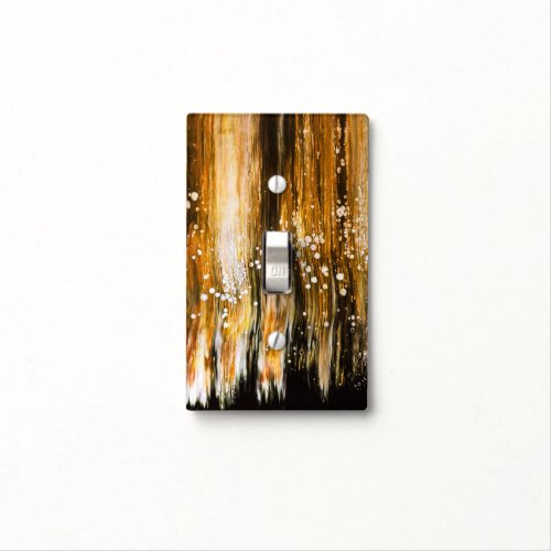 Paint Pour Cells Swipe Abstract Art Light Switch Cover