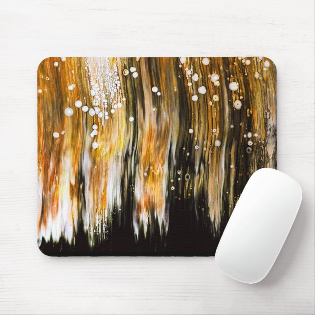 Paint Pour Cells Swipe Abstract Art Mouse Pad (With Mouse)