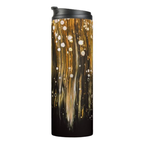 Paint Pour Cells Swipe Abstract Art Thermal Tumbler