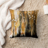 Paint Pour Cells Swipe Abstract Art Throw Pillow (Blanket)