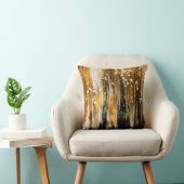 Paint Pour Cells Swipe Abstract Art Throw Pillow (Chair)