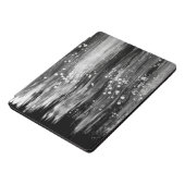 Paint Pour Cells Swipe Abstract Gray iPad Pro Cover (Side)