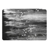 Paint Pour Cells Swipe Abstract Gray iPad Pro Cover (Horizontal)