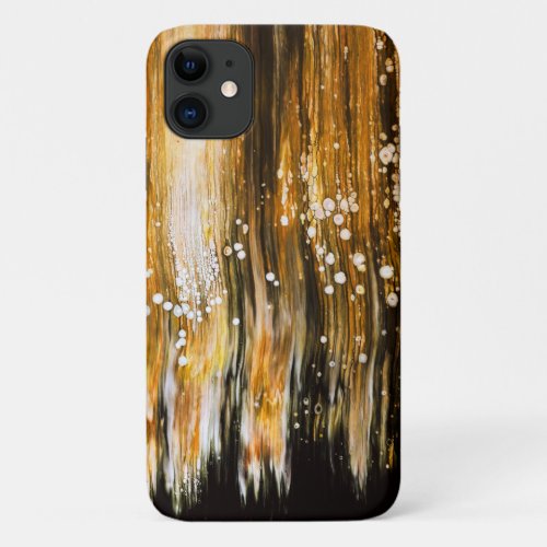 Paint Pour Swipe Abstract Art iPhone 11 Case