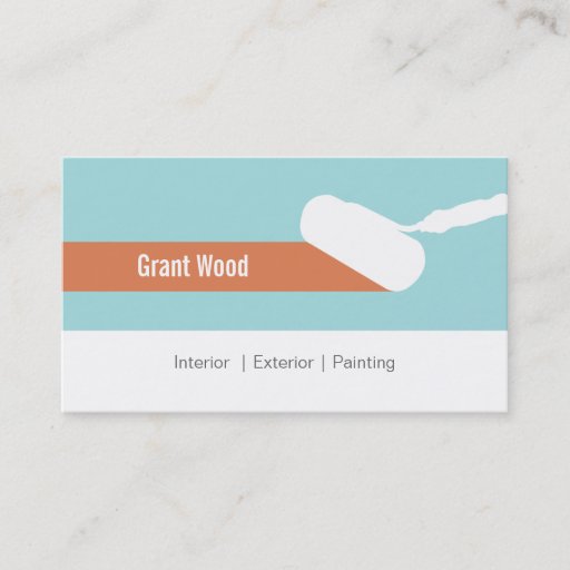 Customizable Paint Roller Business Card
