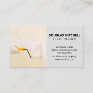 Paint Roller Contractor Home Painter Business Card
