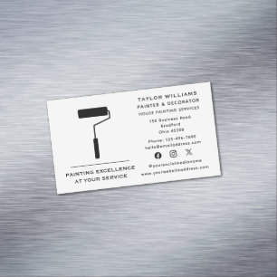 Paint Roller House Painting Services Social Media Business Card Magnet