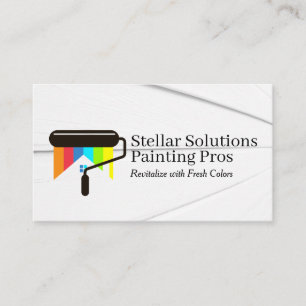 Paint Roller Logo General Contractor Business Card