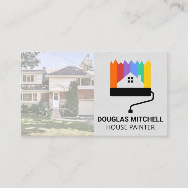 Paint Roller Logo | Residential Home Business Card (Front)