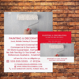 Paint Roller, Painter & Decorator Business Card