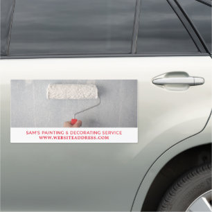 Paint Roller, Painter & Decorator Car Magnet