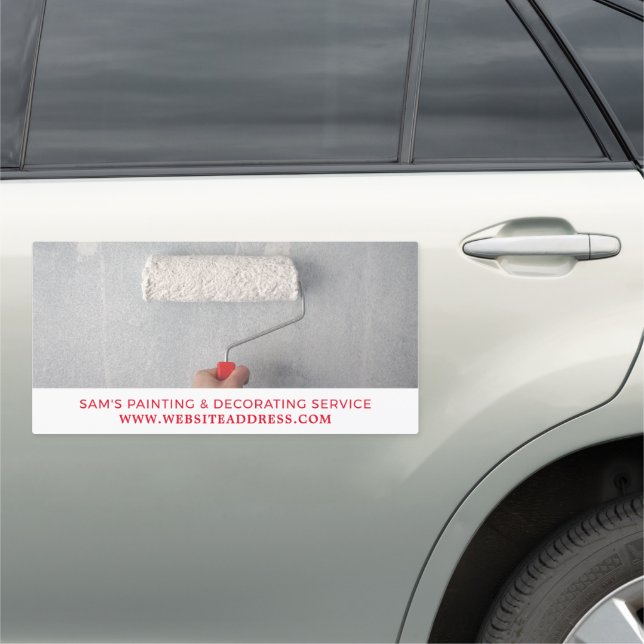 Paint Roller, Painter & Decorator Car Magnet (In Situ)
