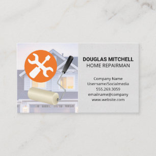 Paint Roller Tools Home Business Card