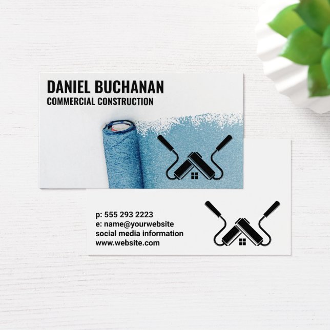 Paint Rollers Logo | Painted Wall (Desk)