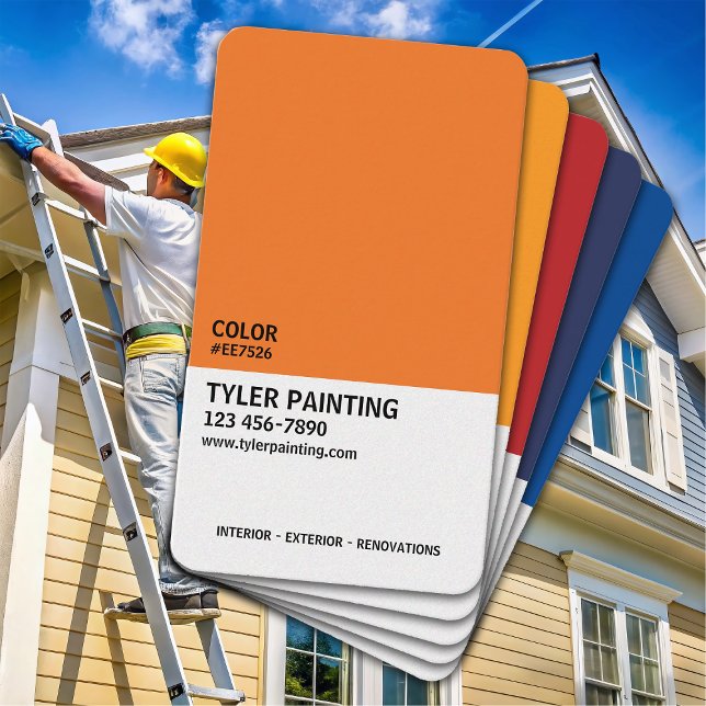 Paint Sample Painting Company Business Card (Creator Uploaded)