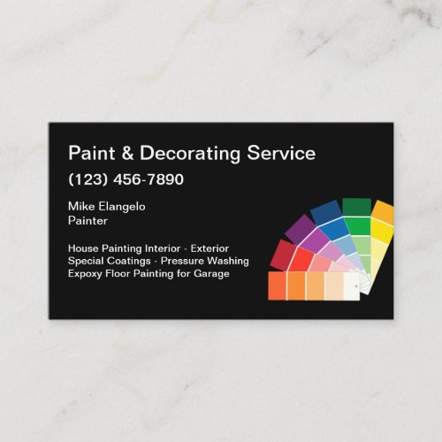 Paint Samples Design Business Card