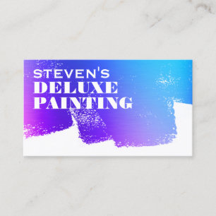 Paint services blue business card