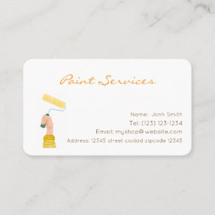 paint services editable business card