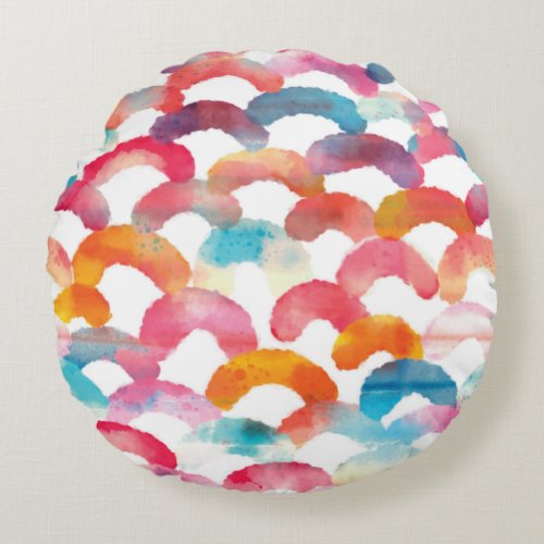 Paint Shades Round Pillow