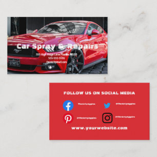 paint shop car spraying business business card