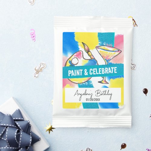 Paint Sip Repeat Art Birthday Party Drink Mix