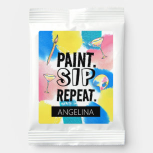 Paint Sip Repeat Sip and Paint Art Party Drink Mix