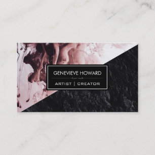 Paint   Slate Geometric Color Block Business Card