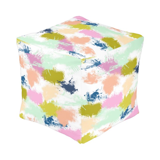Paint smears pouf (Angled Back)