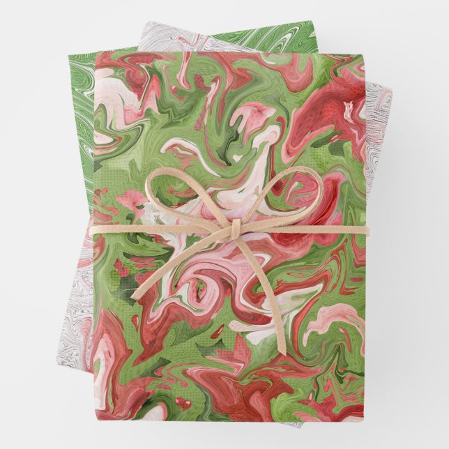 Paint Smudge Christmas Wrapping Paper – Whimsical (In situ)