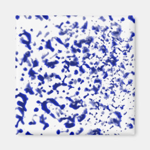 Paint Spatter Blue Magnet