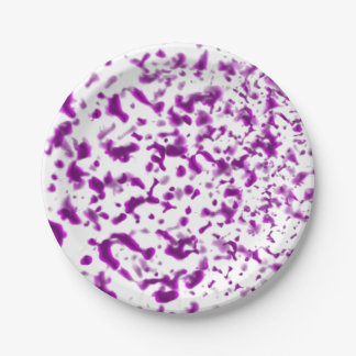 Paint Spatter Pink Paper Plates