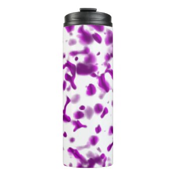 Paint Spatter Pink Thermal Tumbler by BlakCircleGirl at Zazzle