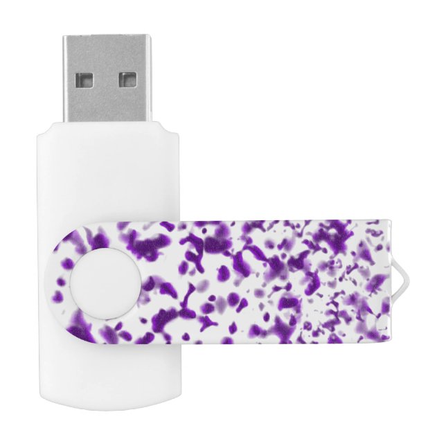 Paint Spatter Purple Flash Drive (Opened)