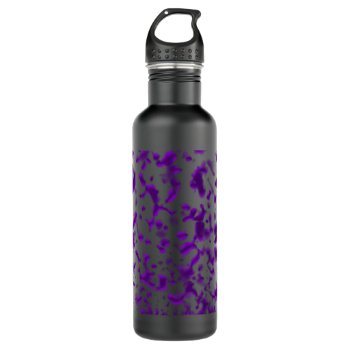 Paint Spatter Purple Stainless Steel Water Bottle by BlakCircleGirl at Zazzle