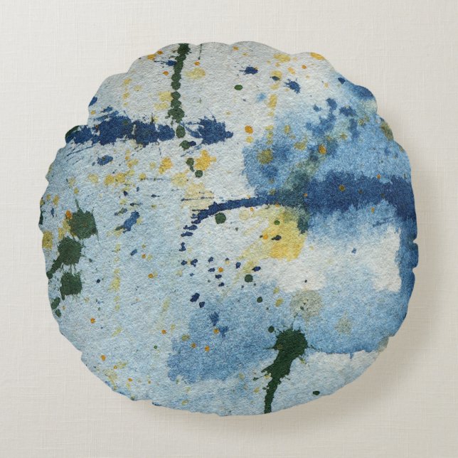 Paint Spatter                                      Round Pillow (Front)