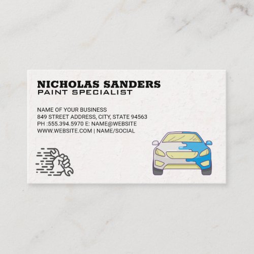 Paint Specialist  Auto Body Shop Business Card