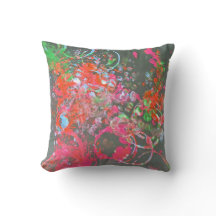 Paint splash art cushion