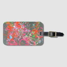 Paint splash art design luggage tag