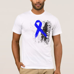 Paint Splash Design - Colon Cancer Survivor T-Shirt