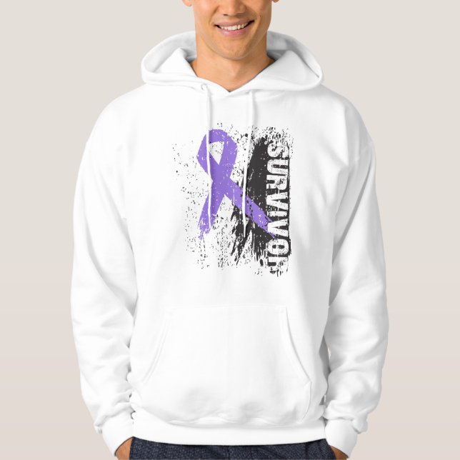 Paint Splash Design - Hodgkins Lymphoma Survivor Hoodie (Front)