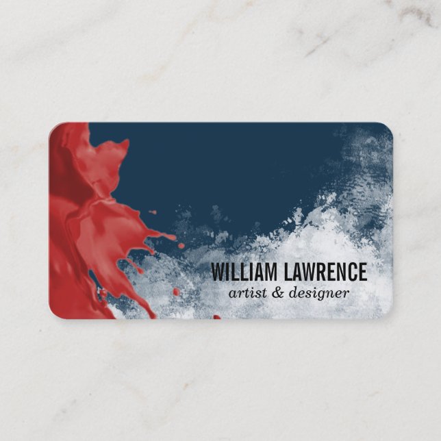 Paint Splash | Expressive Texture Business Card (Front)