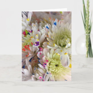 Paint Splash Flower Birthday Frameable 7x5 Card
