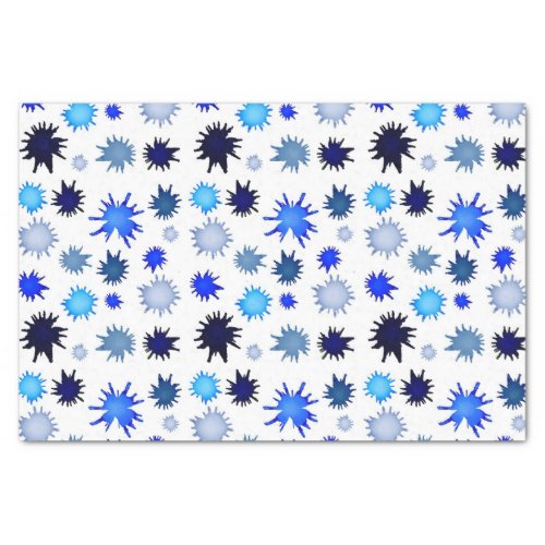 Paint Splash in Blue Pattern Tissue Paper