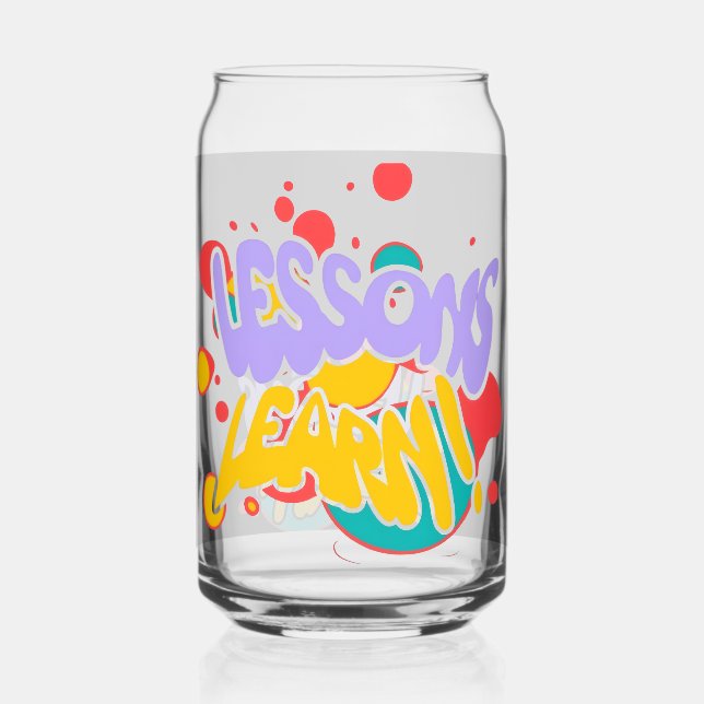  PAINT SPLASH LESSONS LEARN GLASS CUP (Front)