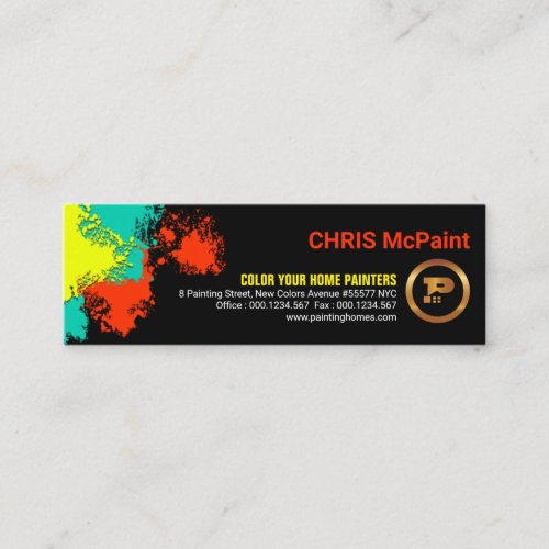 Paint Splash Painters Wall Mini Business Card