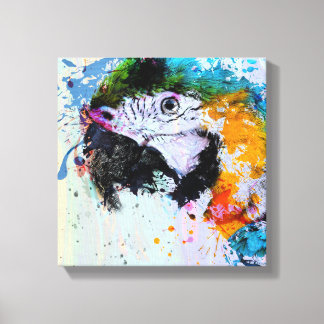 Paint Splash Parrot | Canvas Print