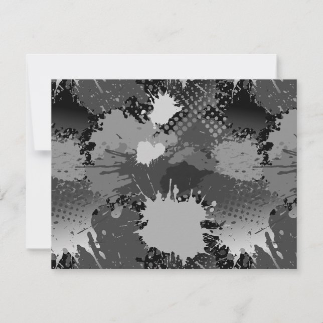 Paint Splash Pattern 2 Note Card (Front)