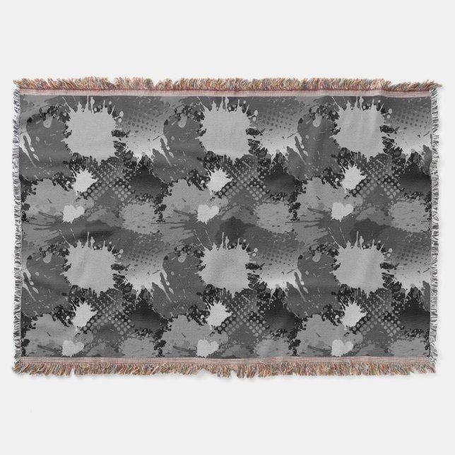 Paint Splash Pattern 2 Throw Blanket (Front)